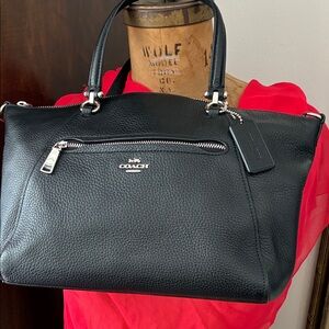 Coach Black Leather top handle bag